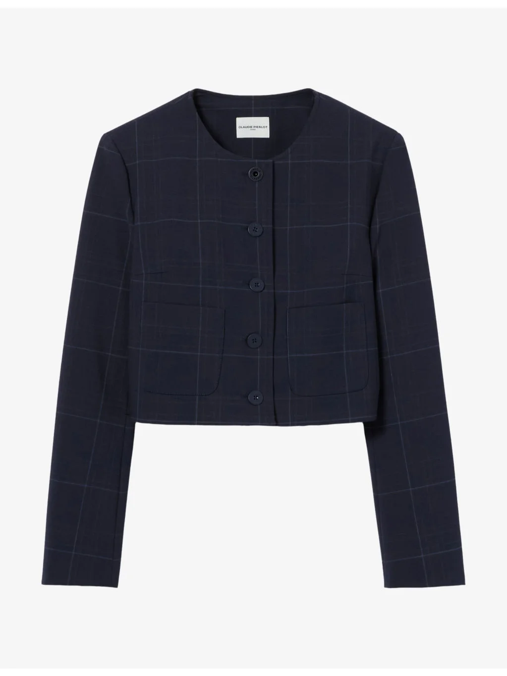 Checked Boxy-Fit Wool-Blend Jacket - 1