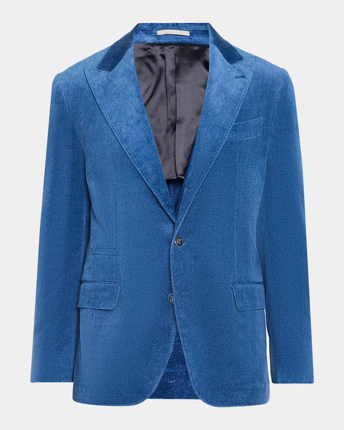 Men's Velvet Single-Breasted Suit Jacket - 1
