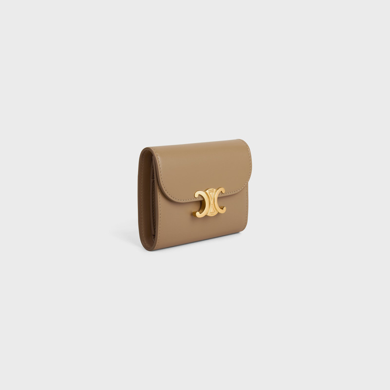 CELINE Small Flap Wallet TRIOMPHE IN Shiny calfskin outlook