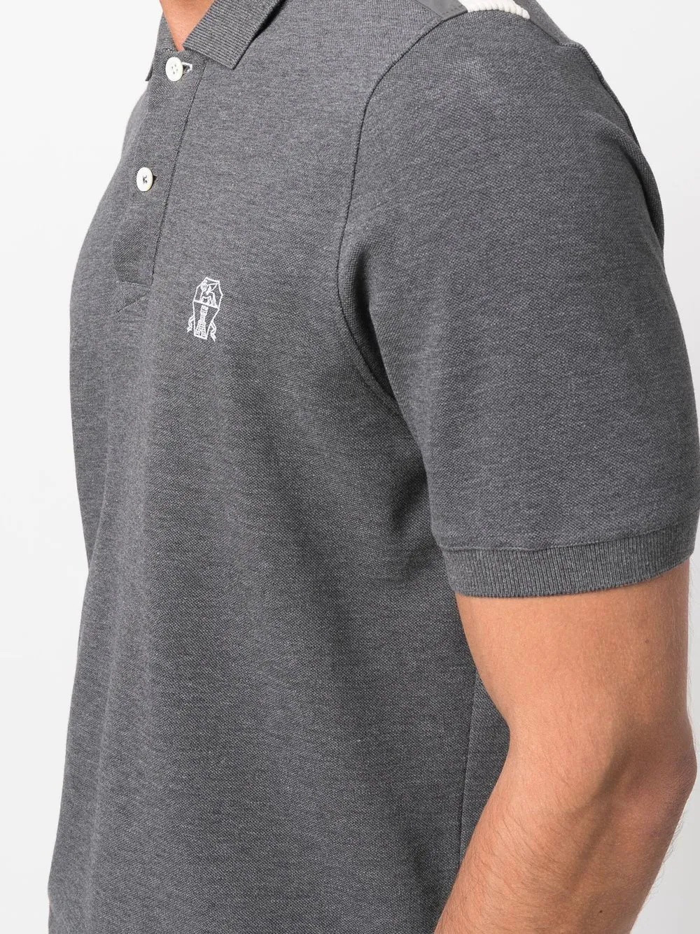 logo-print cotton polo shirt - 5