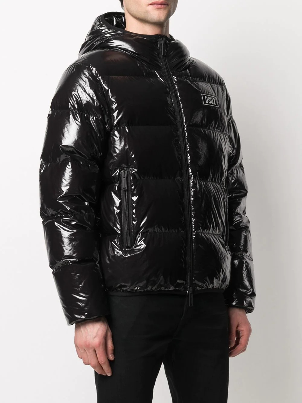 high-shine padded jacket - 3