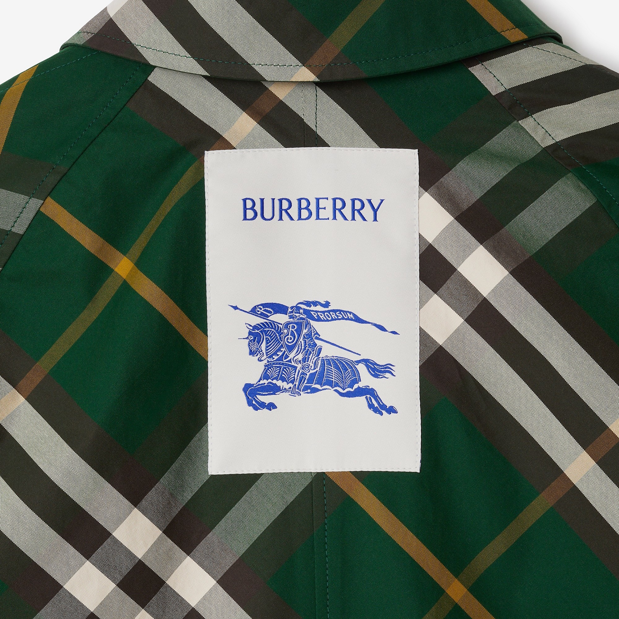 Mid-length Reversible Check Gabardine Car Coat - 6