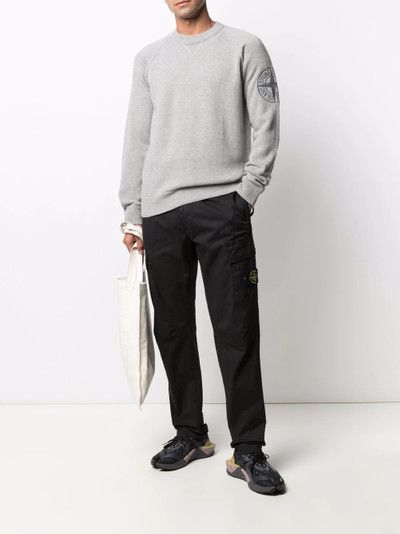 Stone Island logo patch cargo trousers outlook