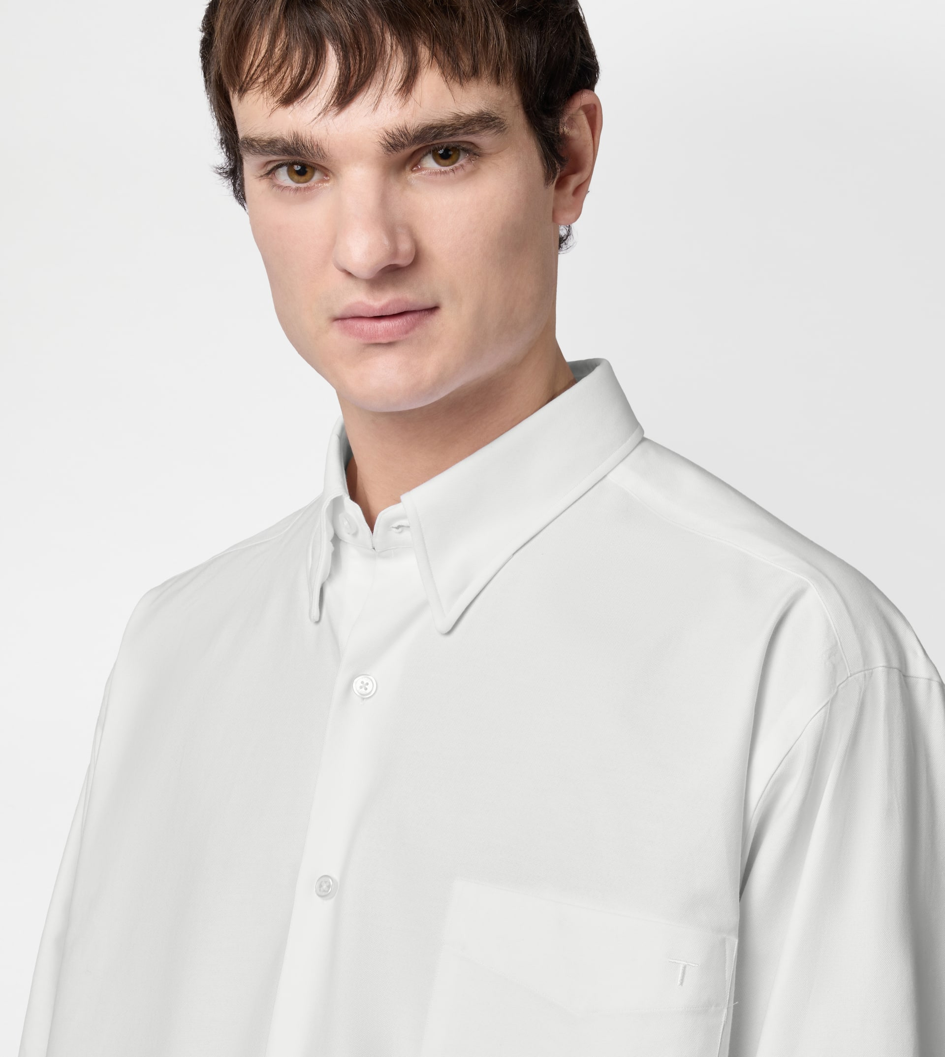 RELAXED FIT SHIRT IN OXFORD - WHITE - 4
