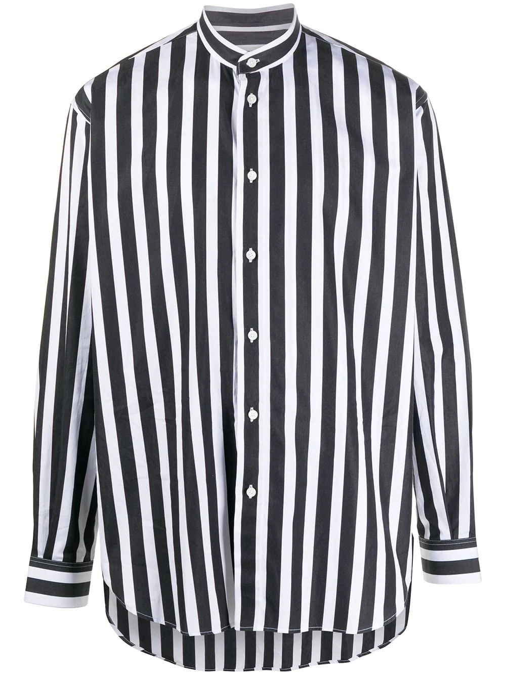 stripe print shirt - 1