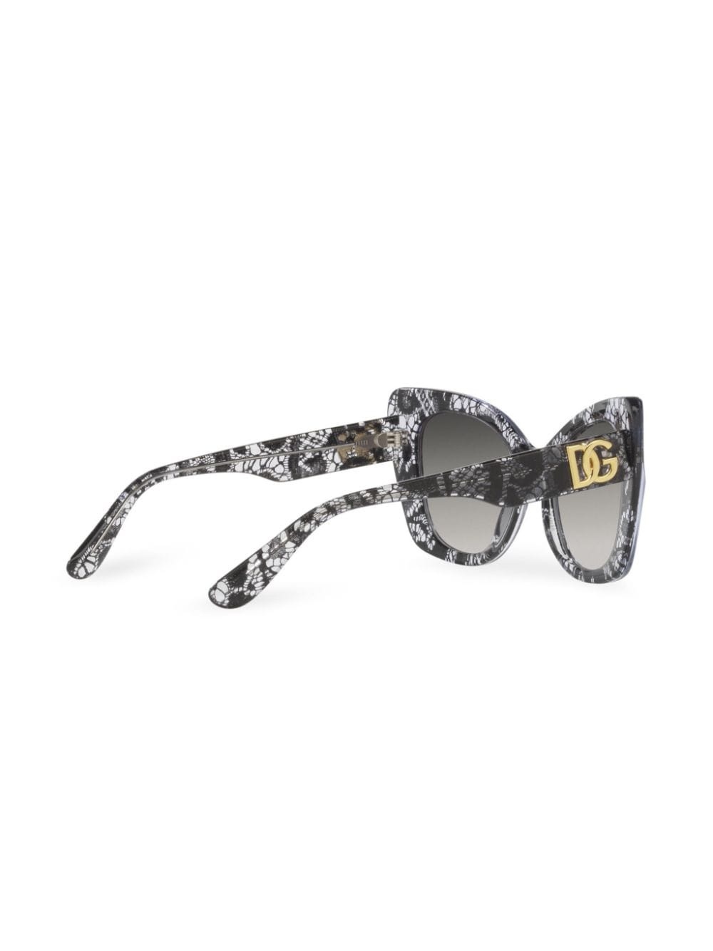 lace-print cat-eye frame sunglasses - 4