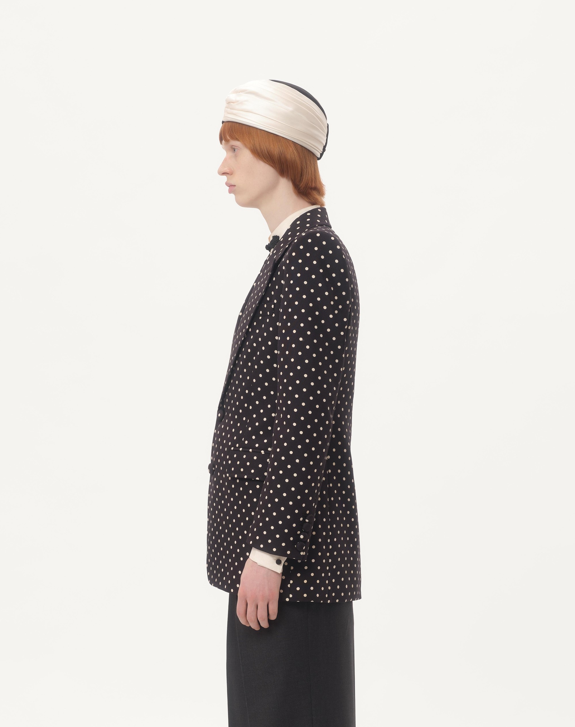SINGLE-BREASTED SHANTUNG SILK JACKET WITH PLUSDEPOIS PRINT - 7