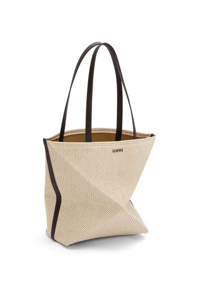 Loewe Puzzle Fold tote in cotton jacquard outlook