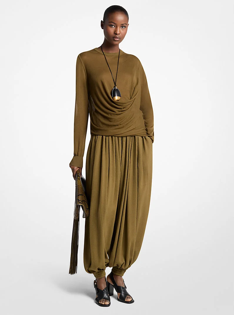 Draped Gauze Sweater - 1