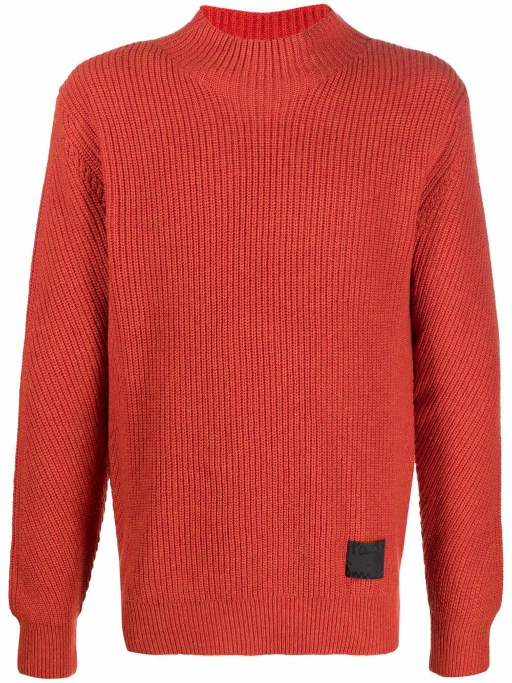 logo-patch wool jumper - 1