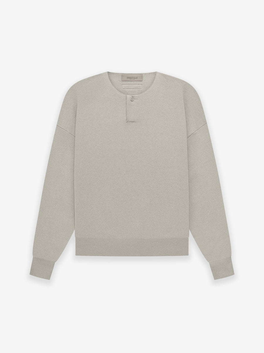 Womens Knit LS Henley - 1