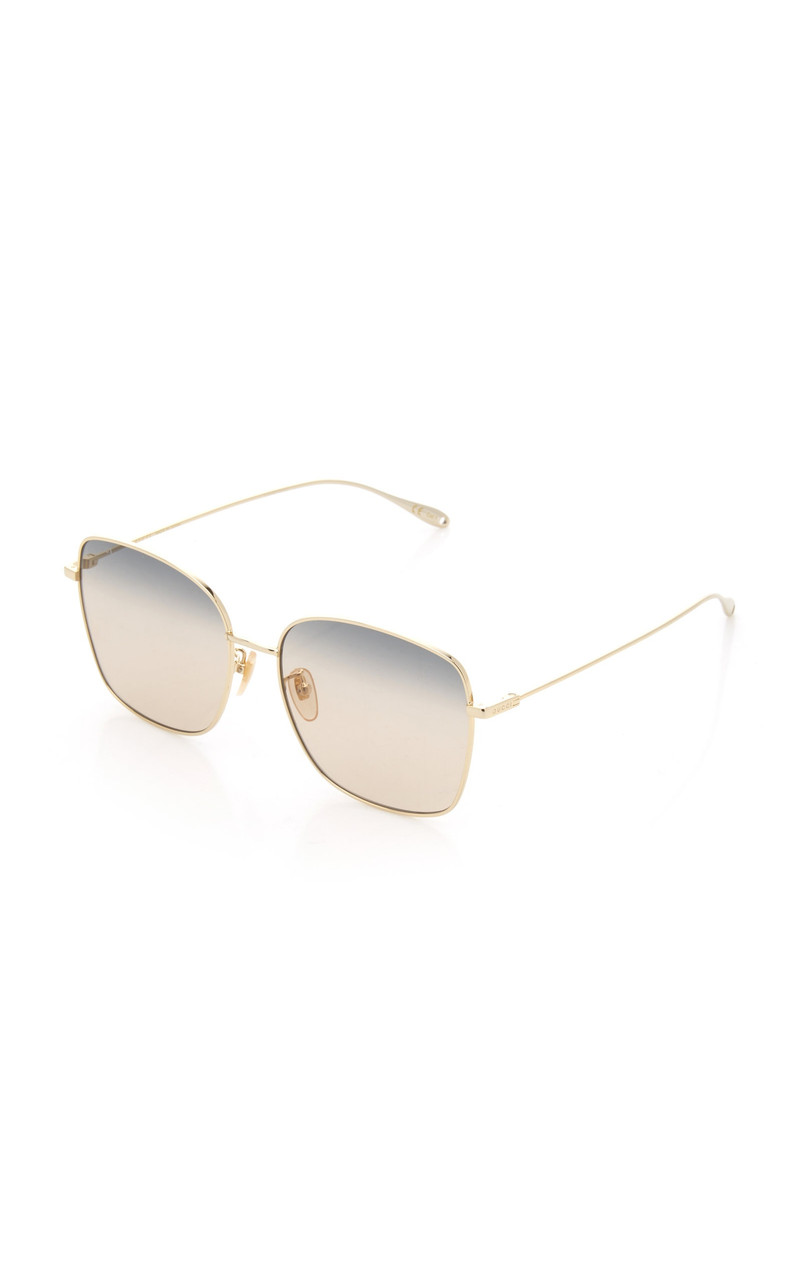 Charm-Detailed Square-Frame Metal Sunglasses red 6