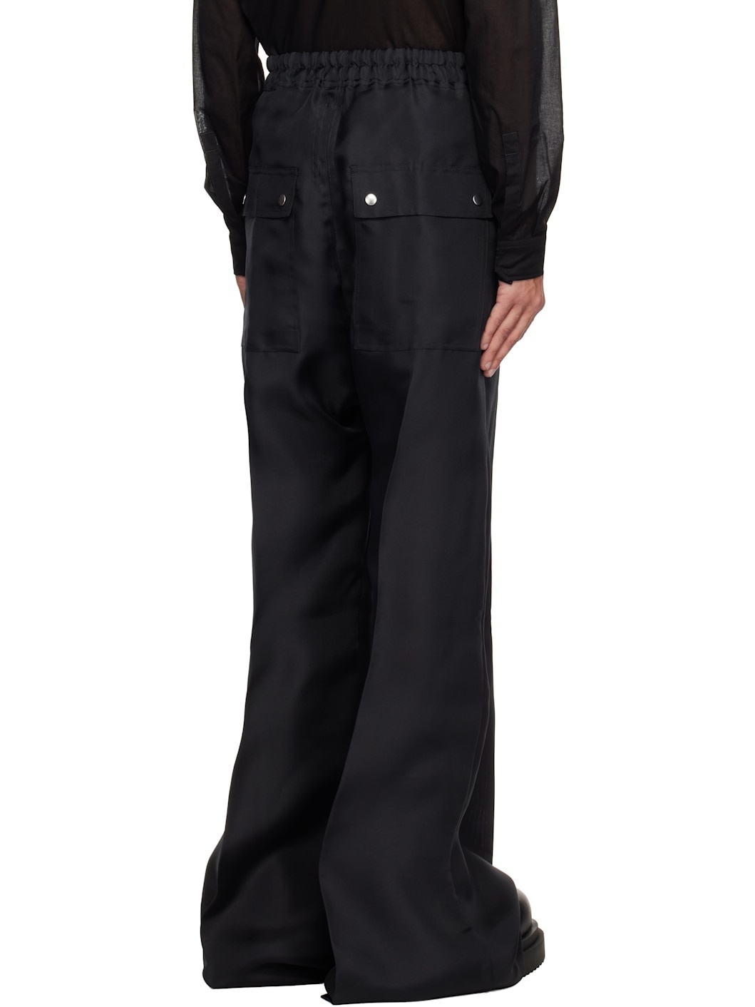 Black Hollywood Wide Bela Trousers - 3