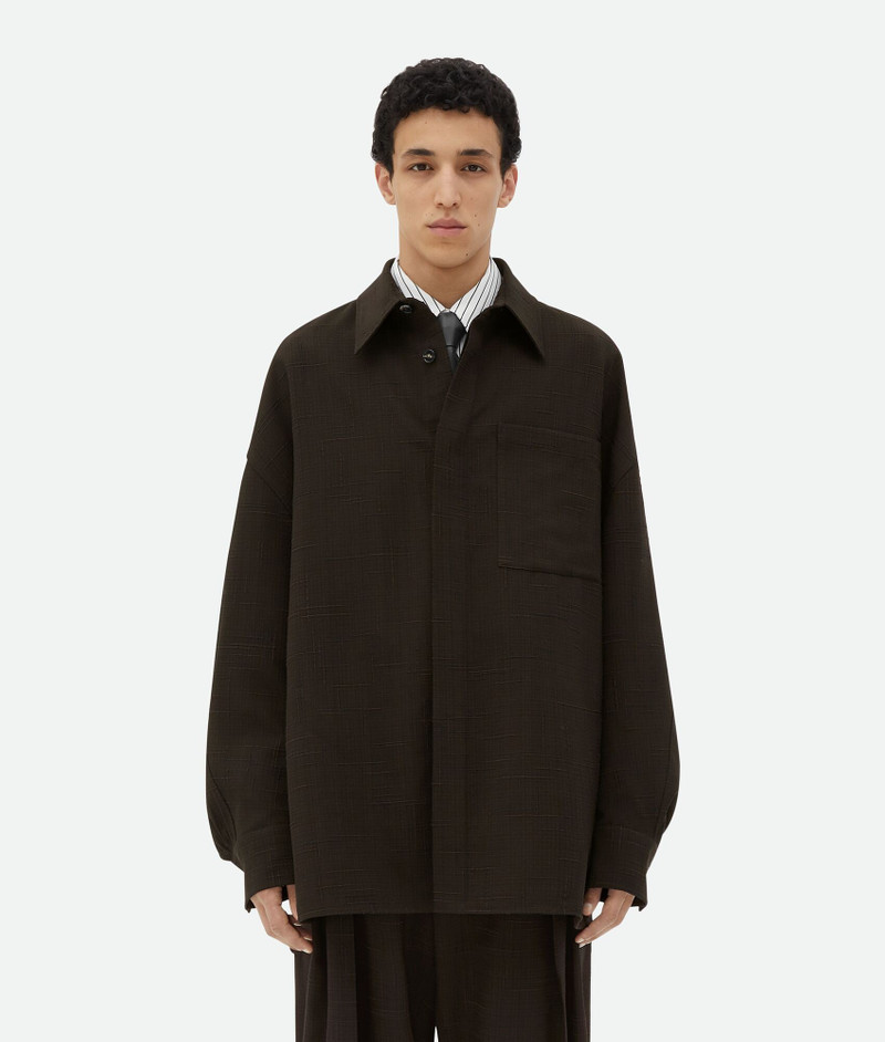 Viscose And Silk Criss-Cross Overshirt 1