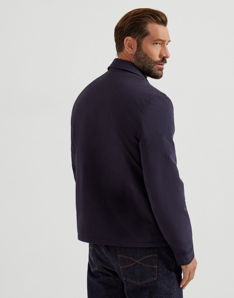 Brunello Cucinelli Water-resistant microfiber shirt-style outerwear jacket with Thermore® padding outlook
