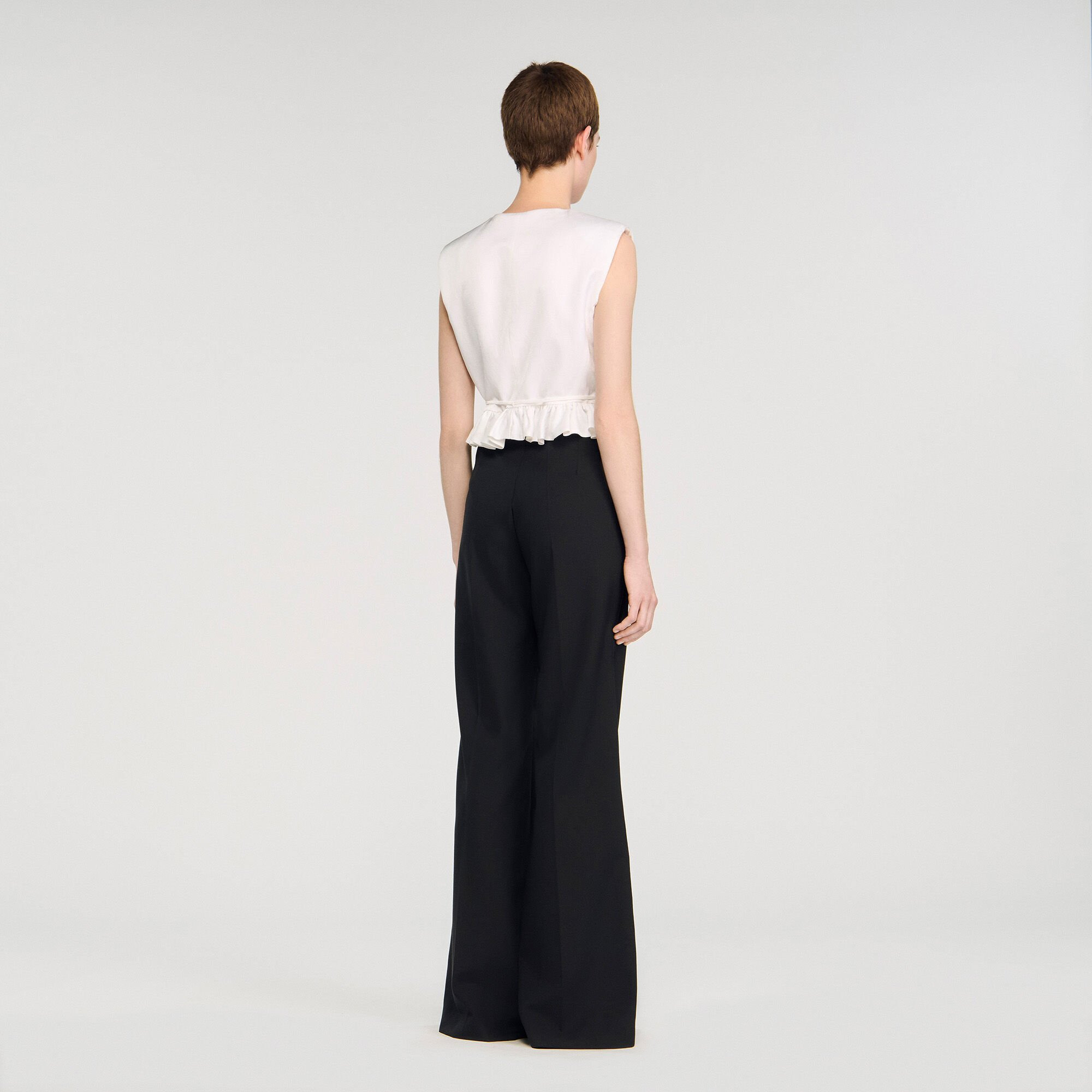 SATIN STRIPE SUIT TROUSERS - 5