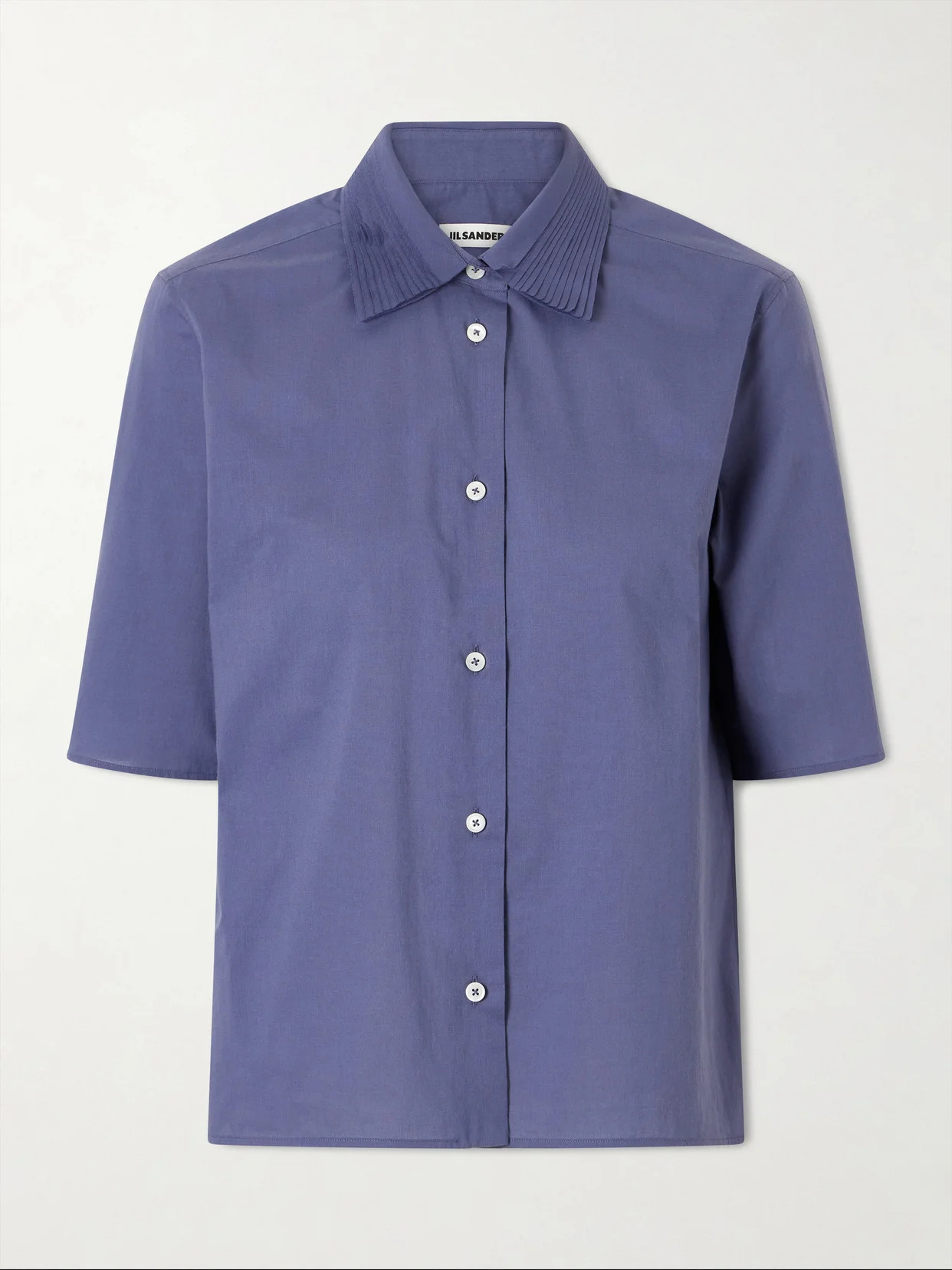 Pleated Cotton Shirt - 1