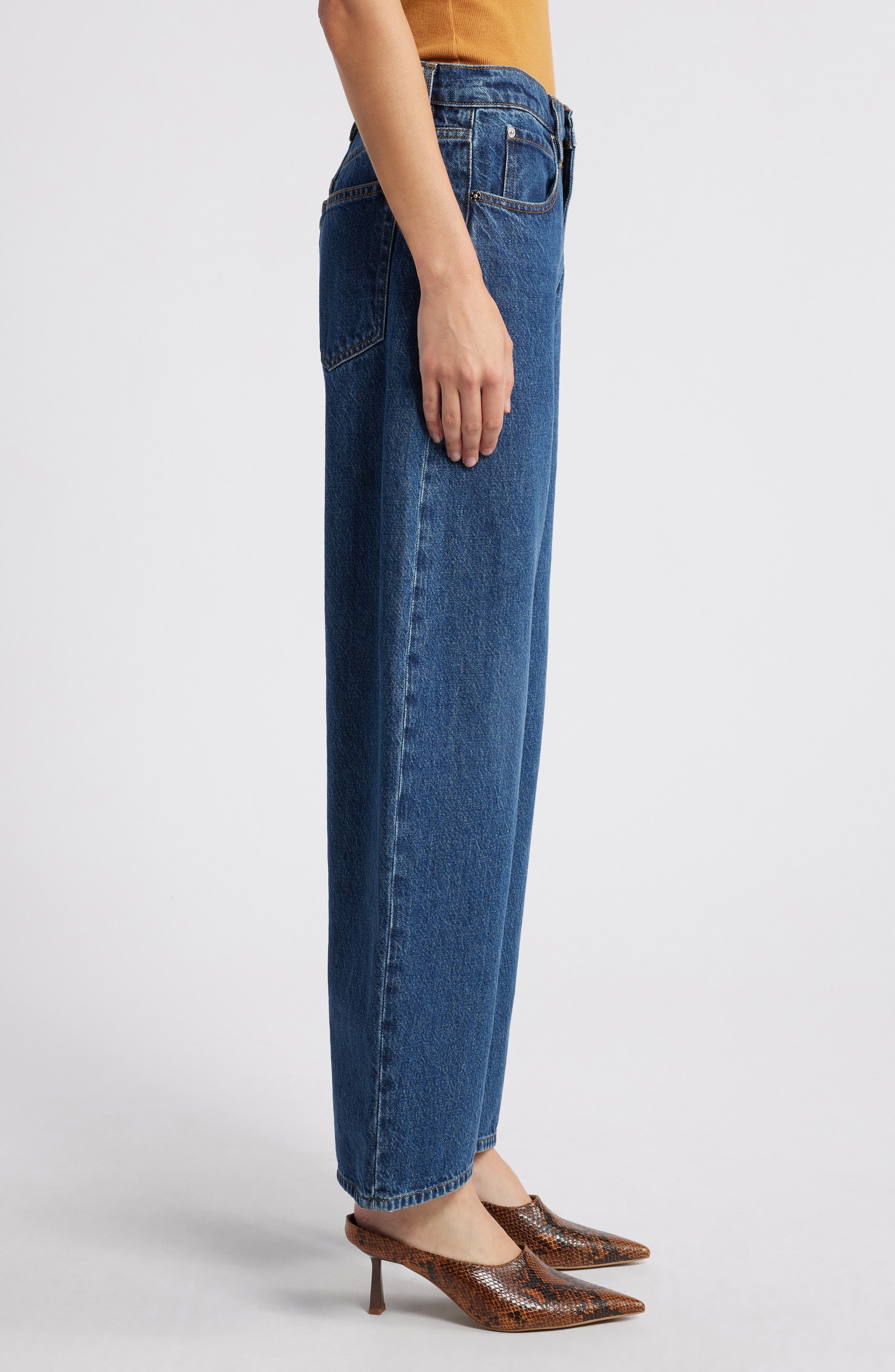 FRAME Low Slung Barrel Leg Jeans in Kirk at Nordstrom - 3