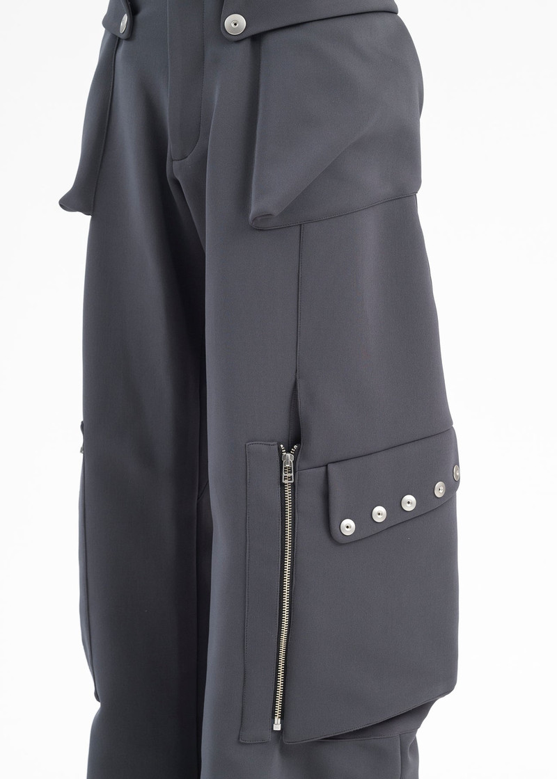 SLATE CARDI KNIT TOTEM CARGO TROUSERS 4