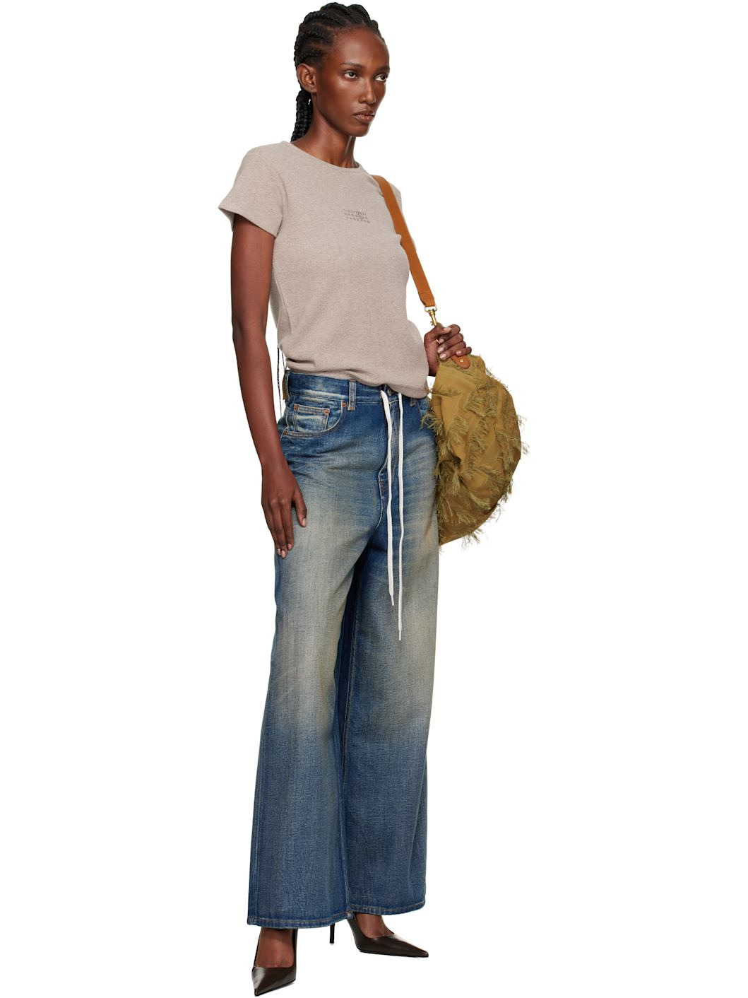 Blue Wide-Leg Jeans - 4