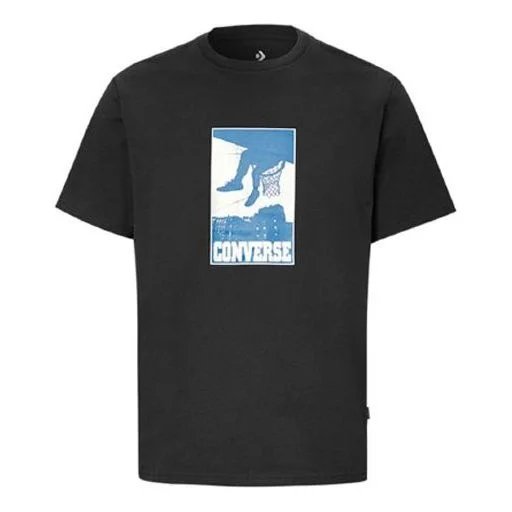 Men's Converse All Star Printing Sports Short Sleeve Black 10019895-001 - 1