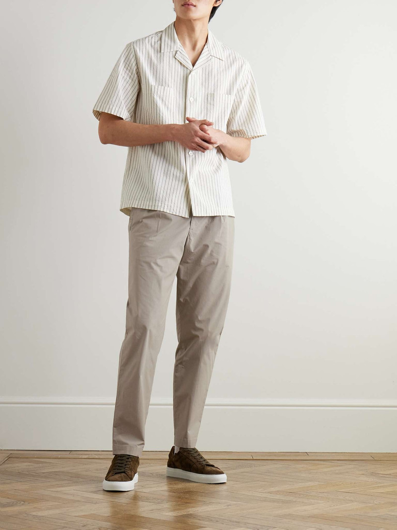 BARENA Masco Straight-Leg Pleated Cotton-Blend Trousers outlook
