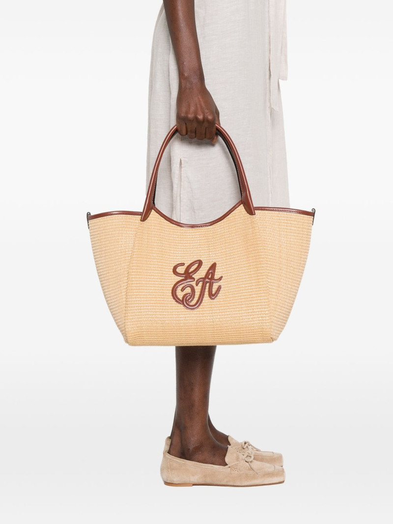 EMPORIO ARMANI medium logo-appliqué tote bag outlook