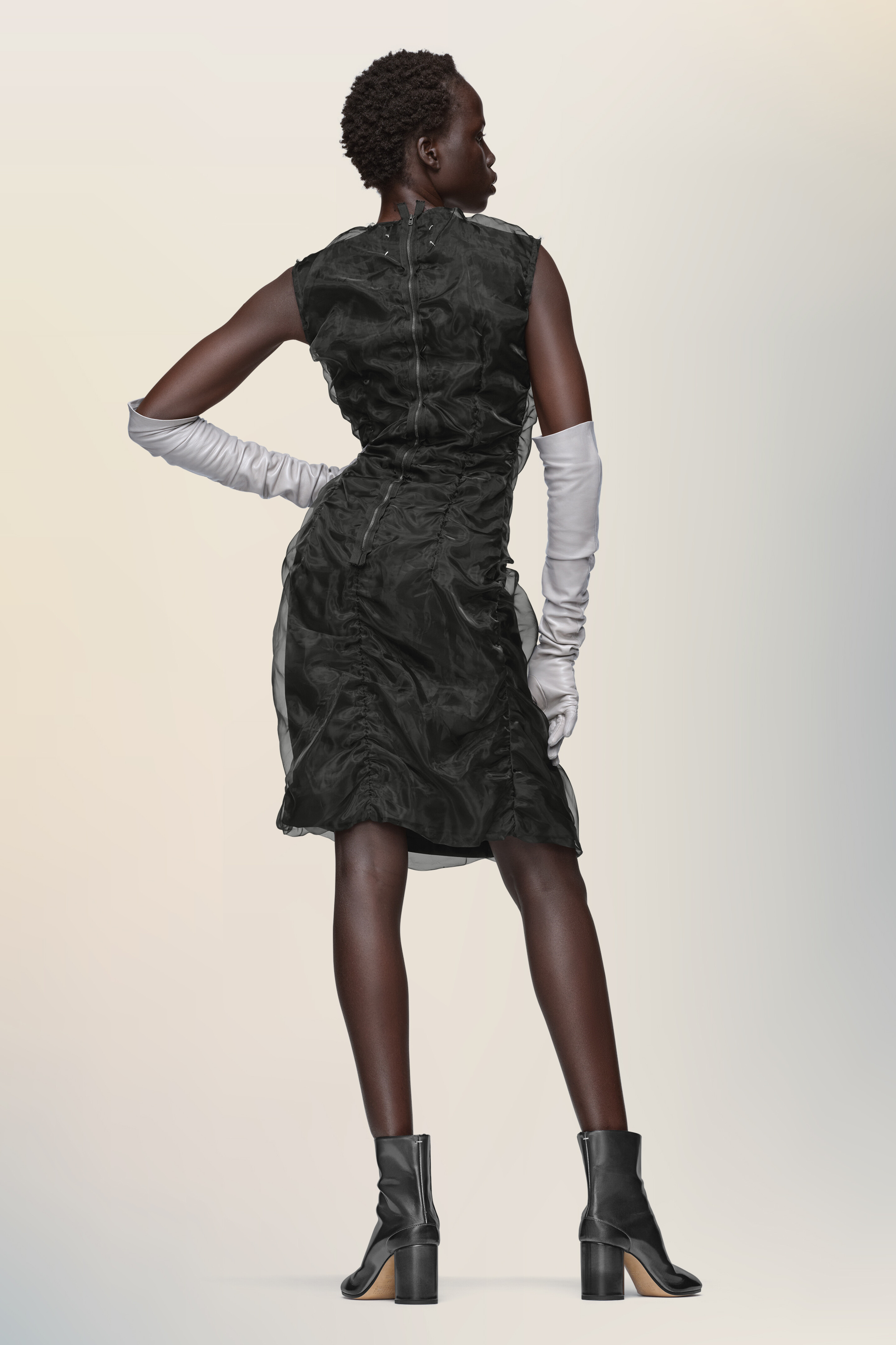 Gathered organza dress - 5