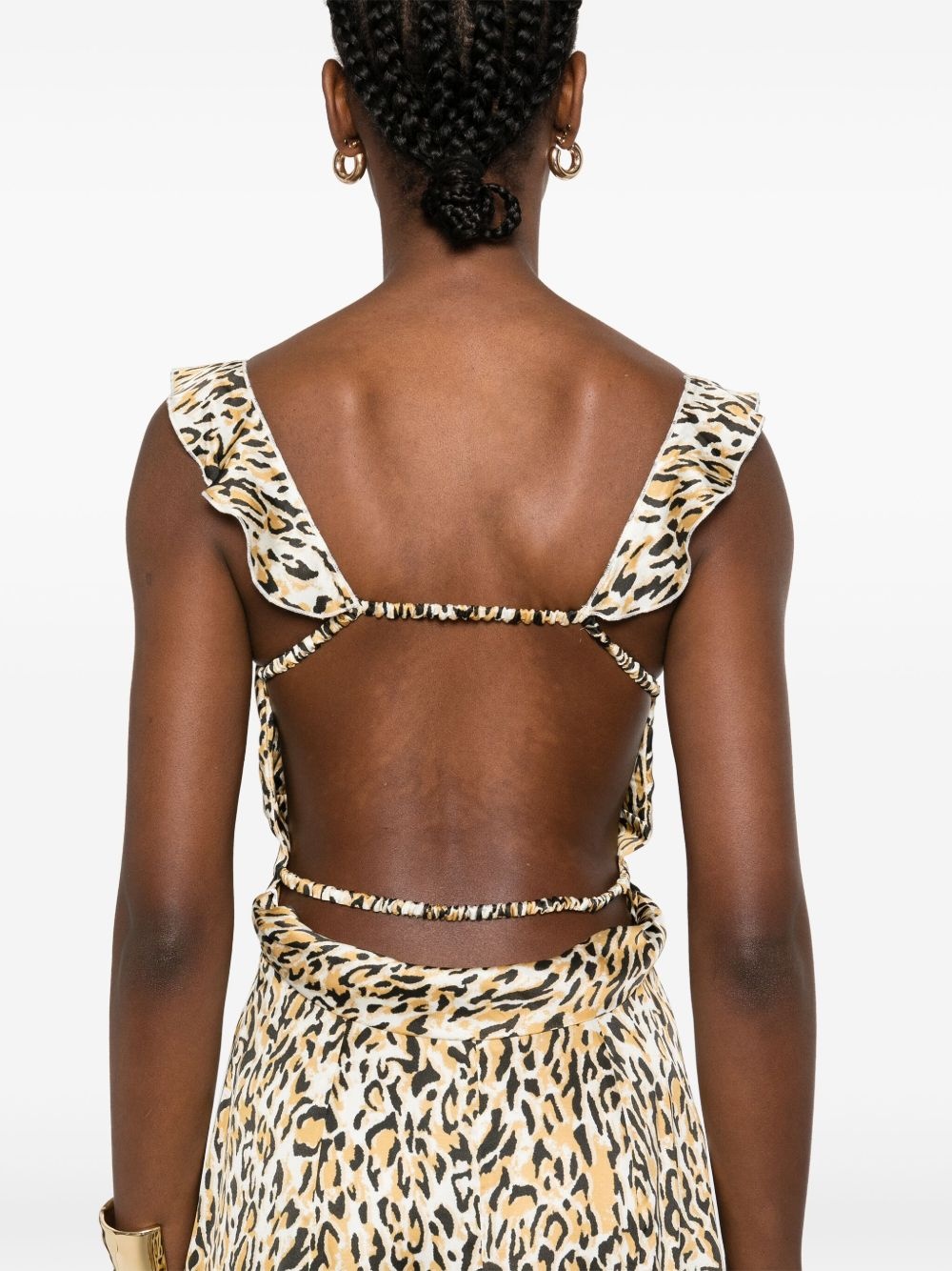leopard-print mini dress - 5