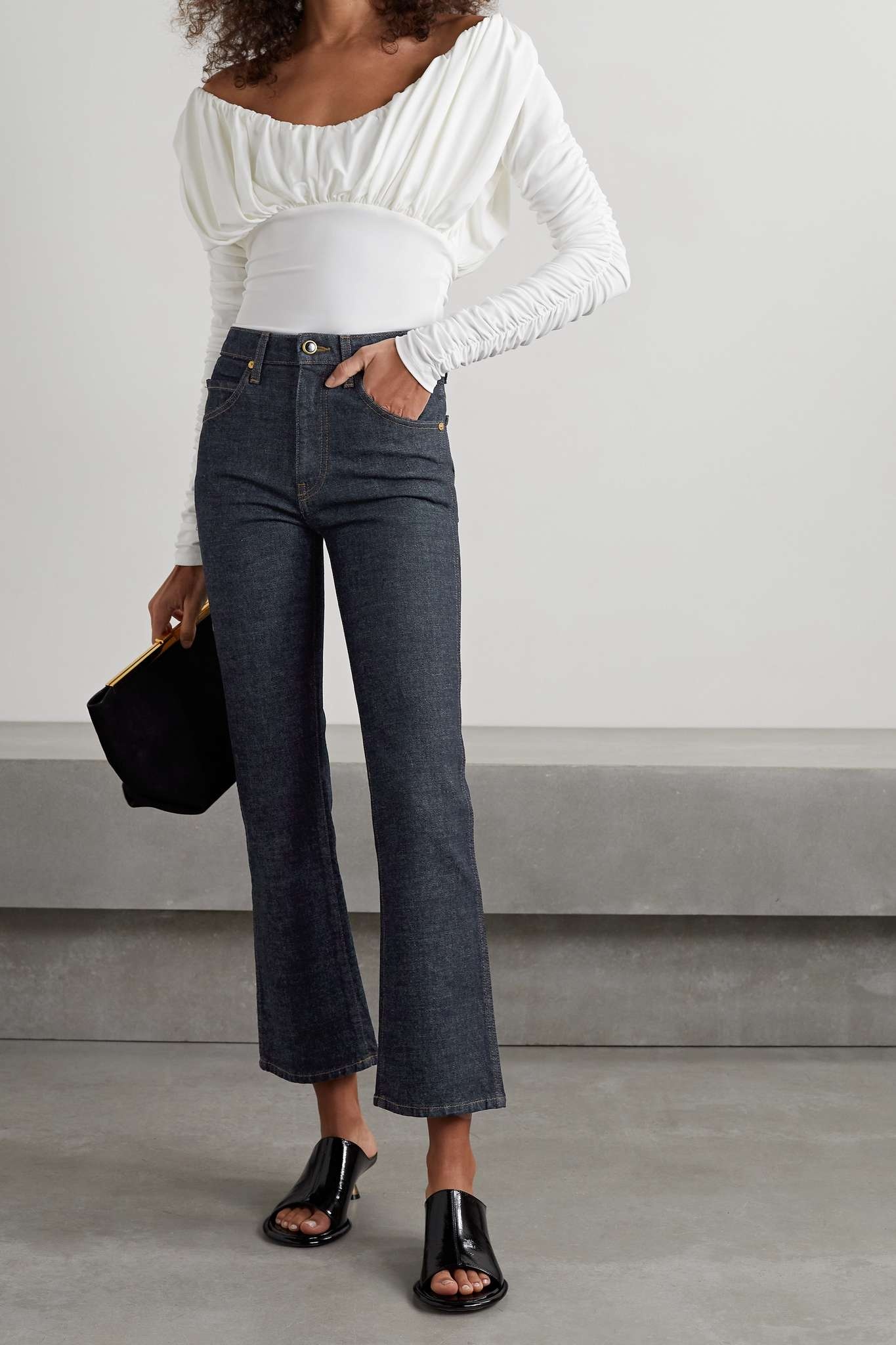 Vivian cropped high-rise bootcut jeans - 2