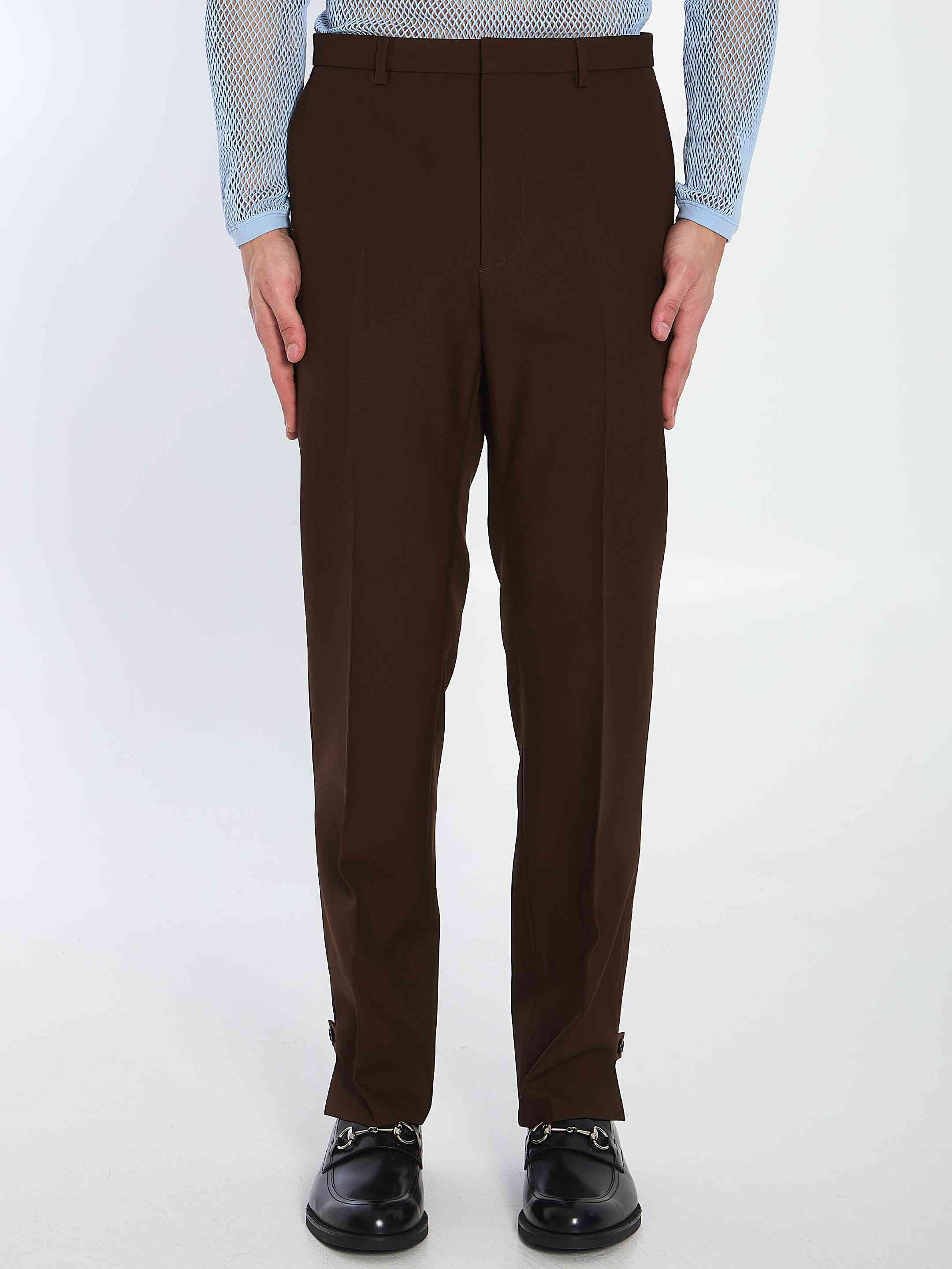 Gucci Men Wool Twill Trousers - 1