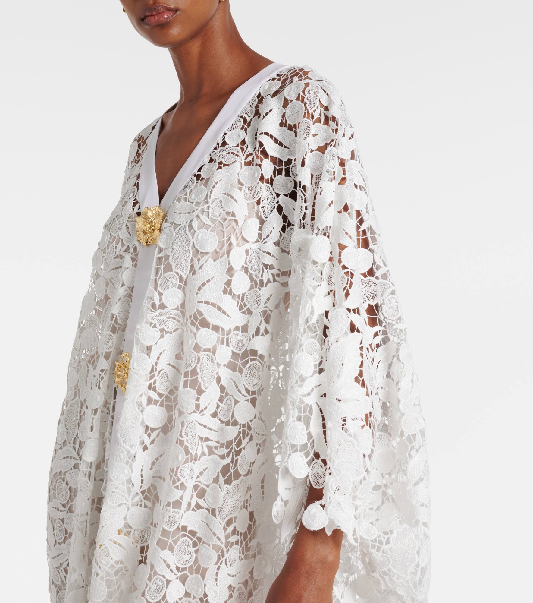 Lace guipure midi dress - 4