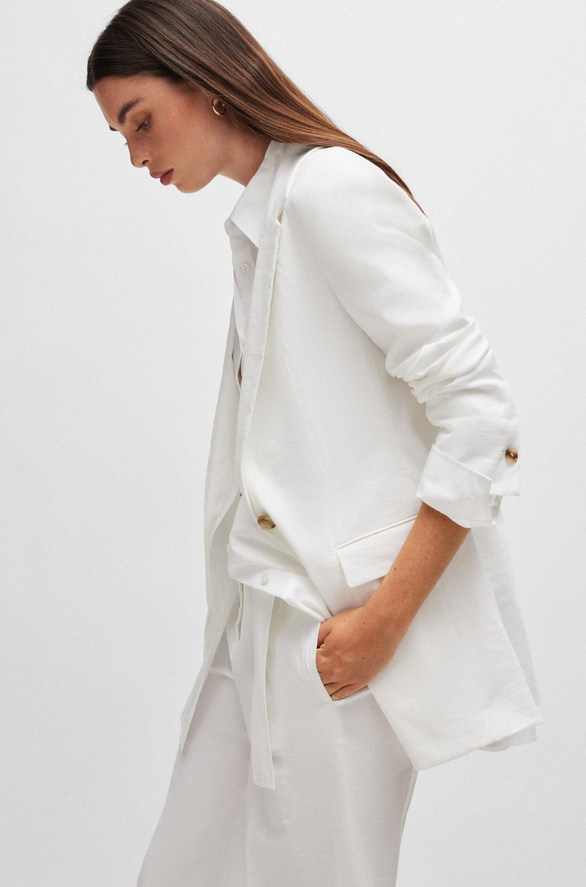 REGULAR-FIT JACKET IN A LINEN BLEND - 6
