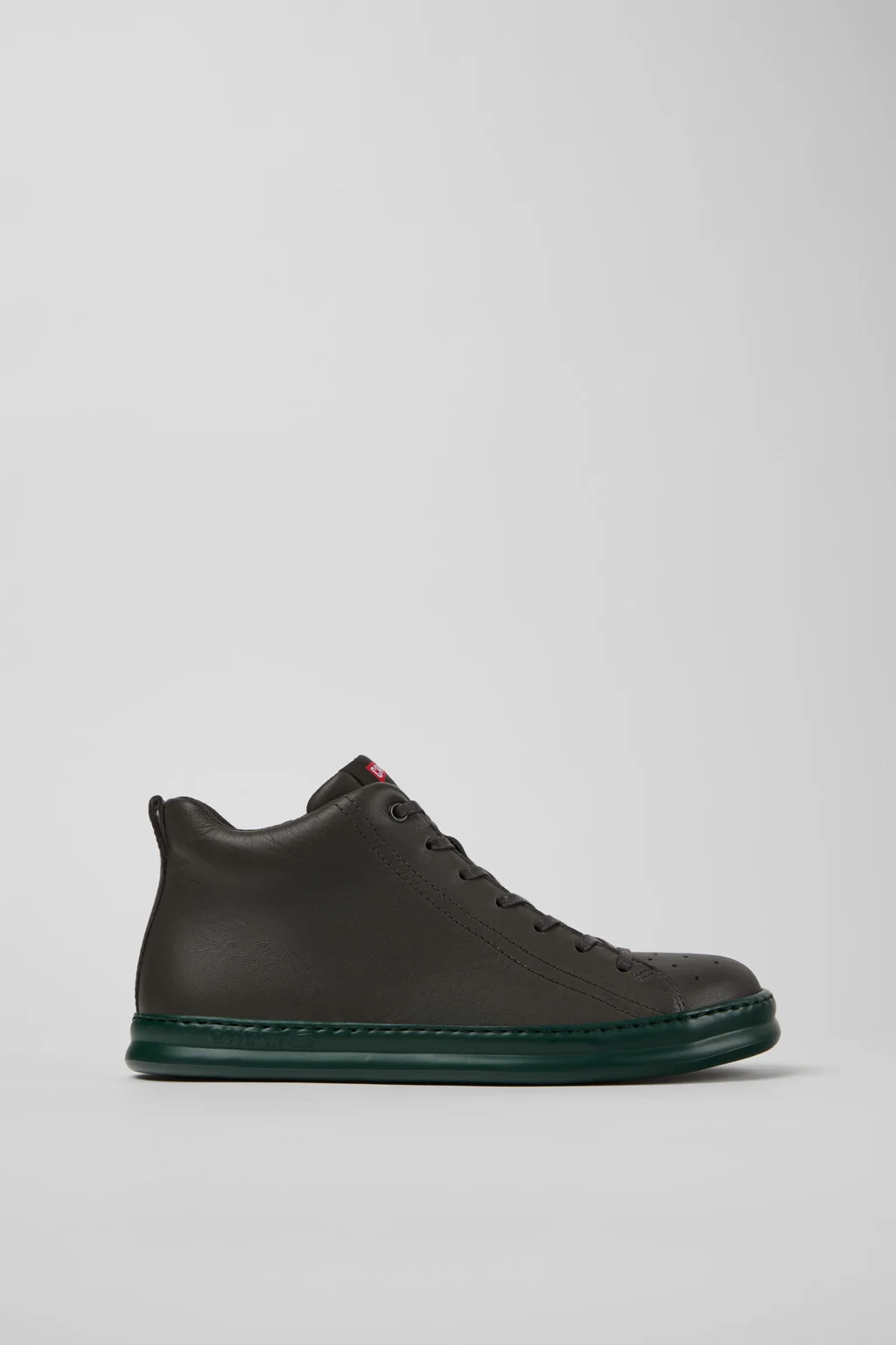 Runner Gray Leather Ankle Boots for Men. - 1