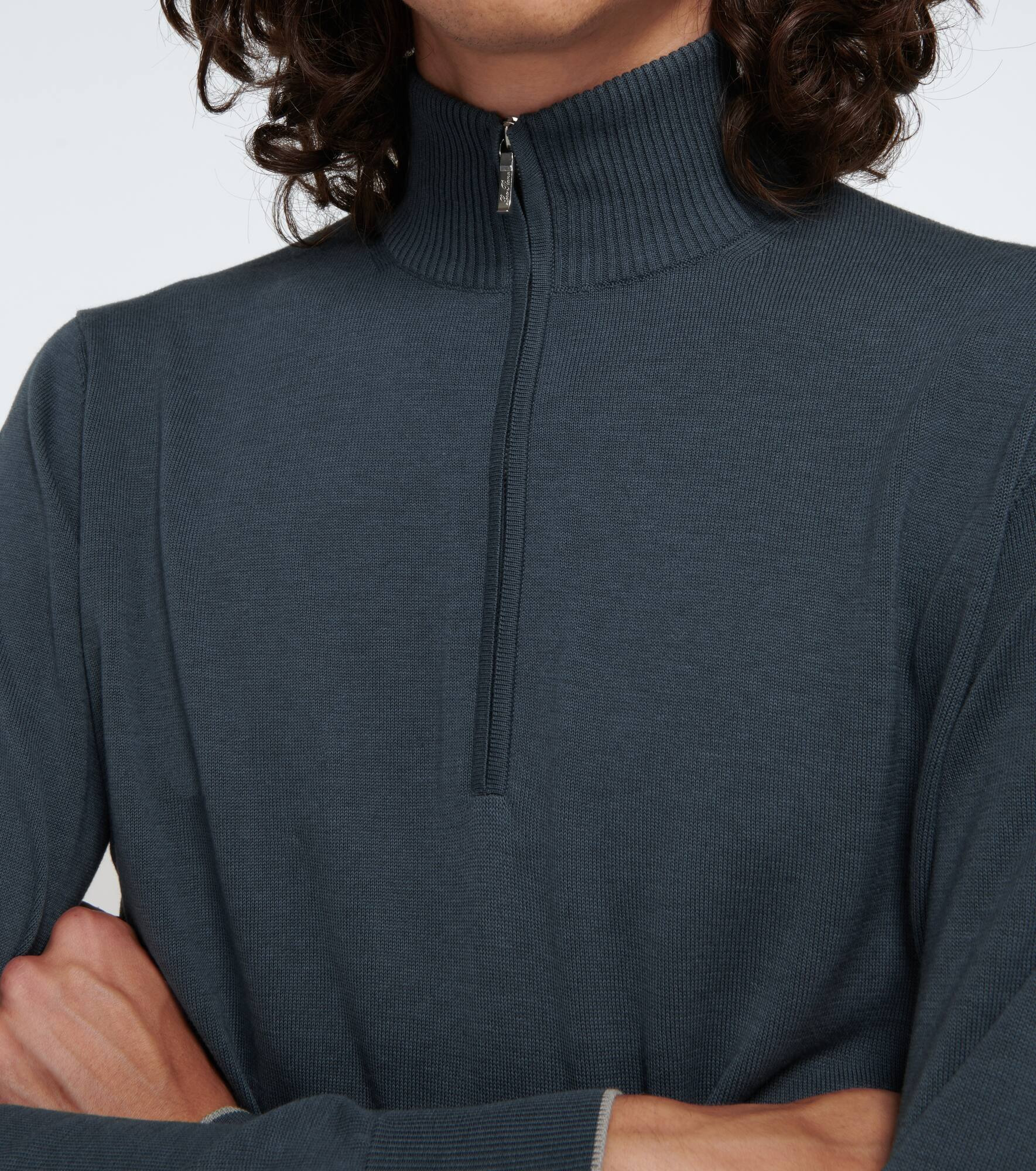 Mezzocollo cotton and silk sweater - 5