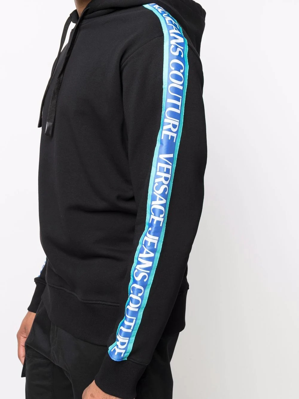 logo trim hooded sweatshirt - 5