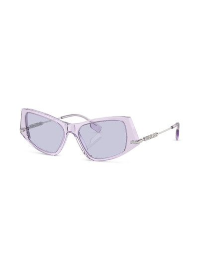 Burberry logo-plaque cat-eye sunglasses outlook