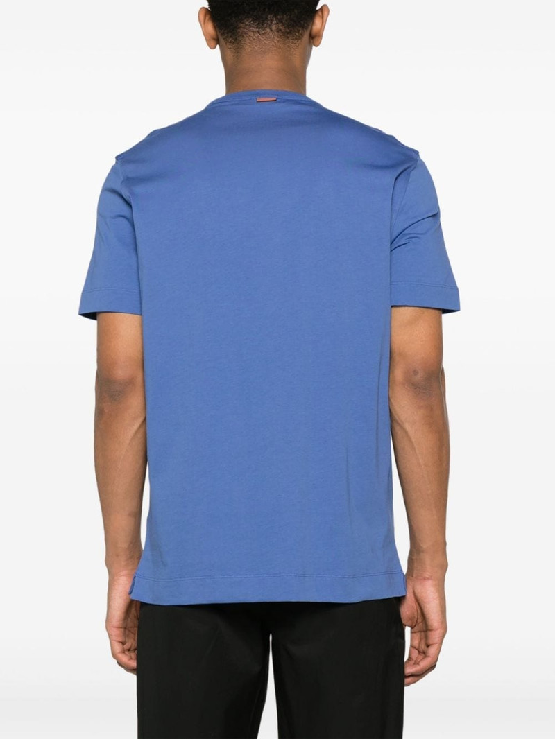 logo-embroidered cotton T-shirt 4