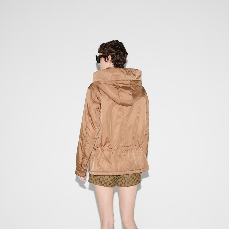 Gabardine fine nylon bomber jacket 4