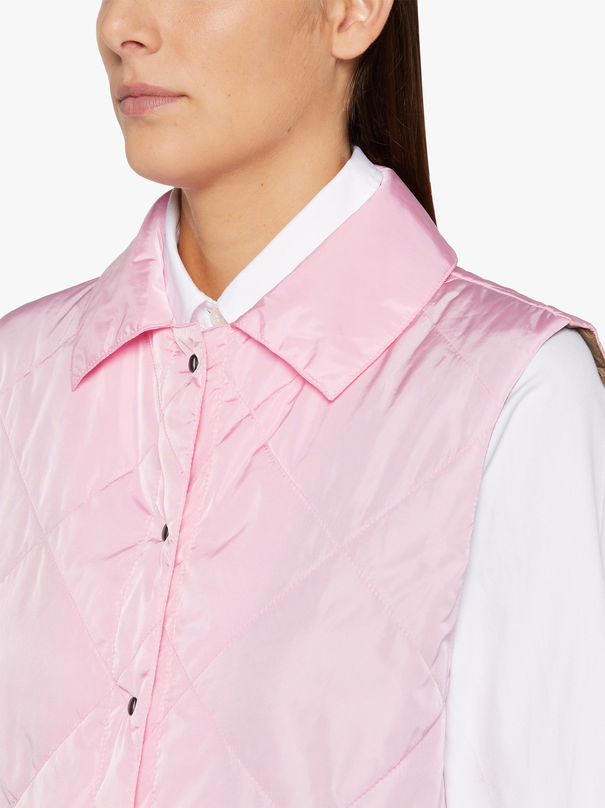 ANNABEL PINK NYLON QUILTED LINER VEST | LQV-005 - 5