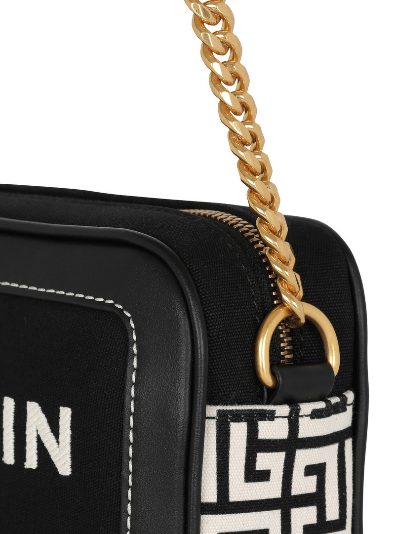 B-Army canvas and leather clutch 6