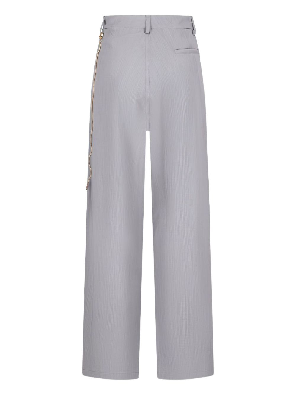 chain-detail pleated-front trousers - 2