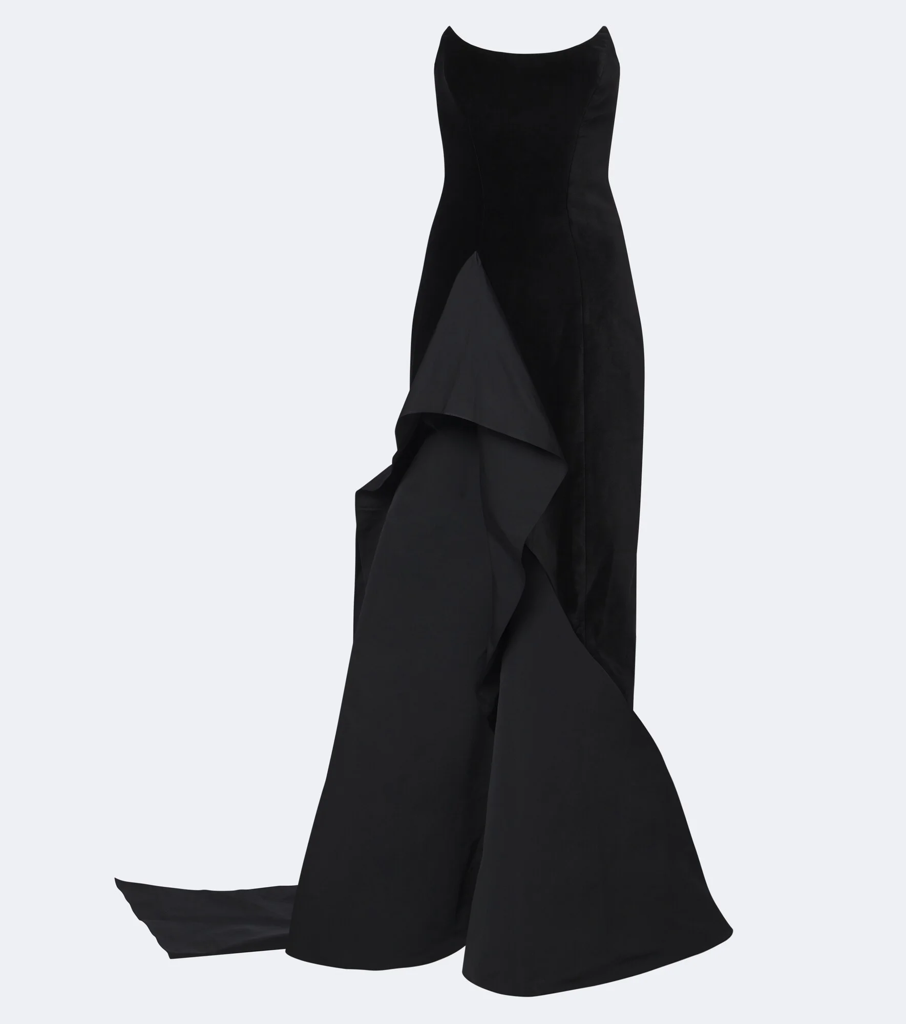 Fianne velvet and faille corset gown - 1