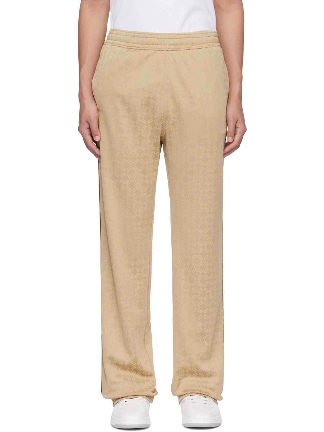 Gold Shiny Monogram 72 Jacquard Sweatpants - 1