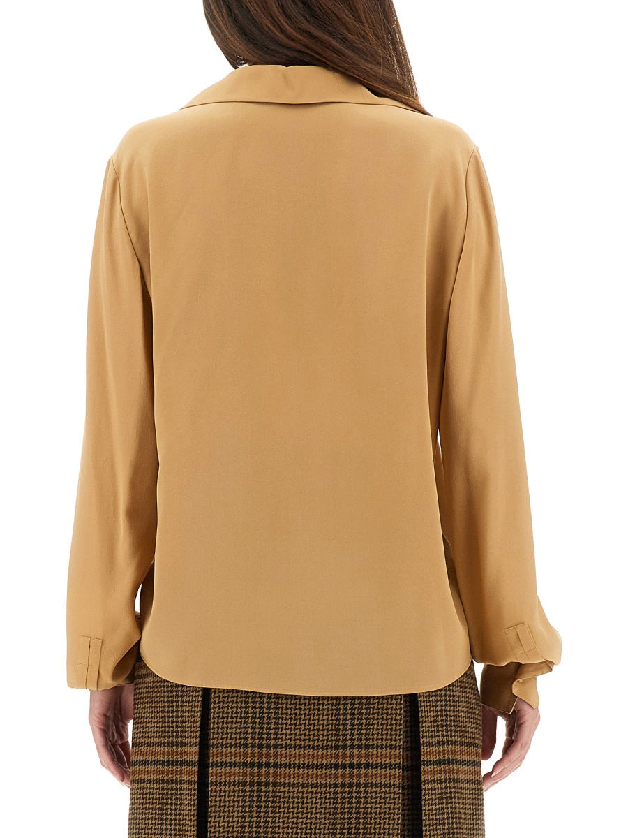 Saint Laurent Women Silk Crepe De Chine Blouse - 4