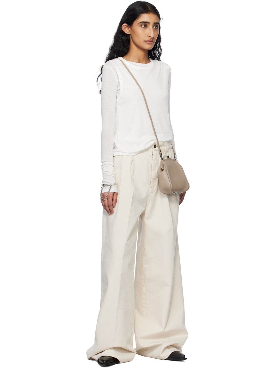 White Biba Sleeveless Tank Top - 5