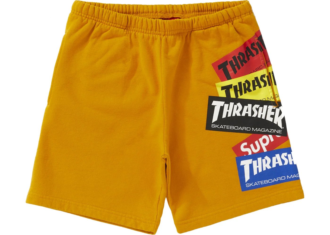 Supreme Thrasher Multi Logo Sweatshort Gold - 1