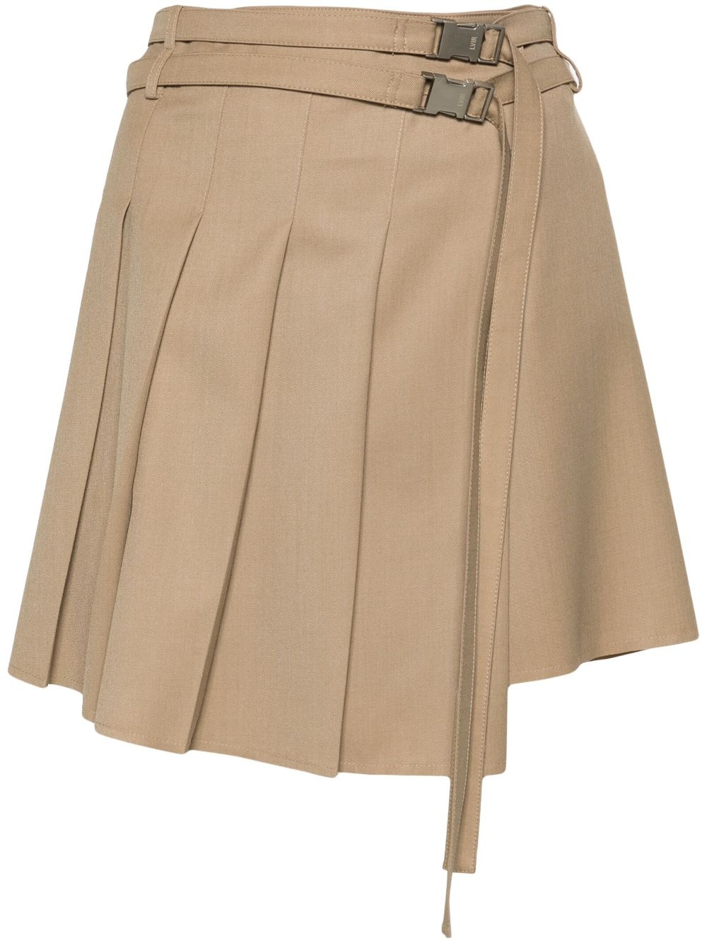Unbalance pleated miniskirt - 1
