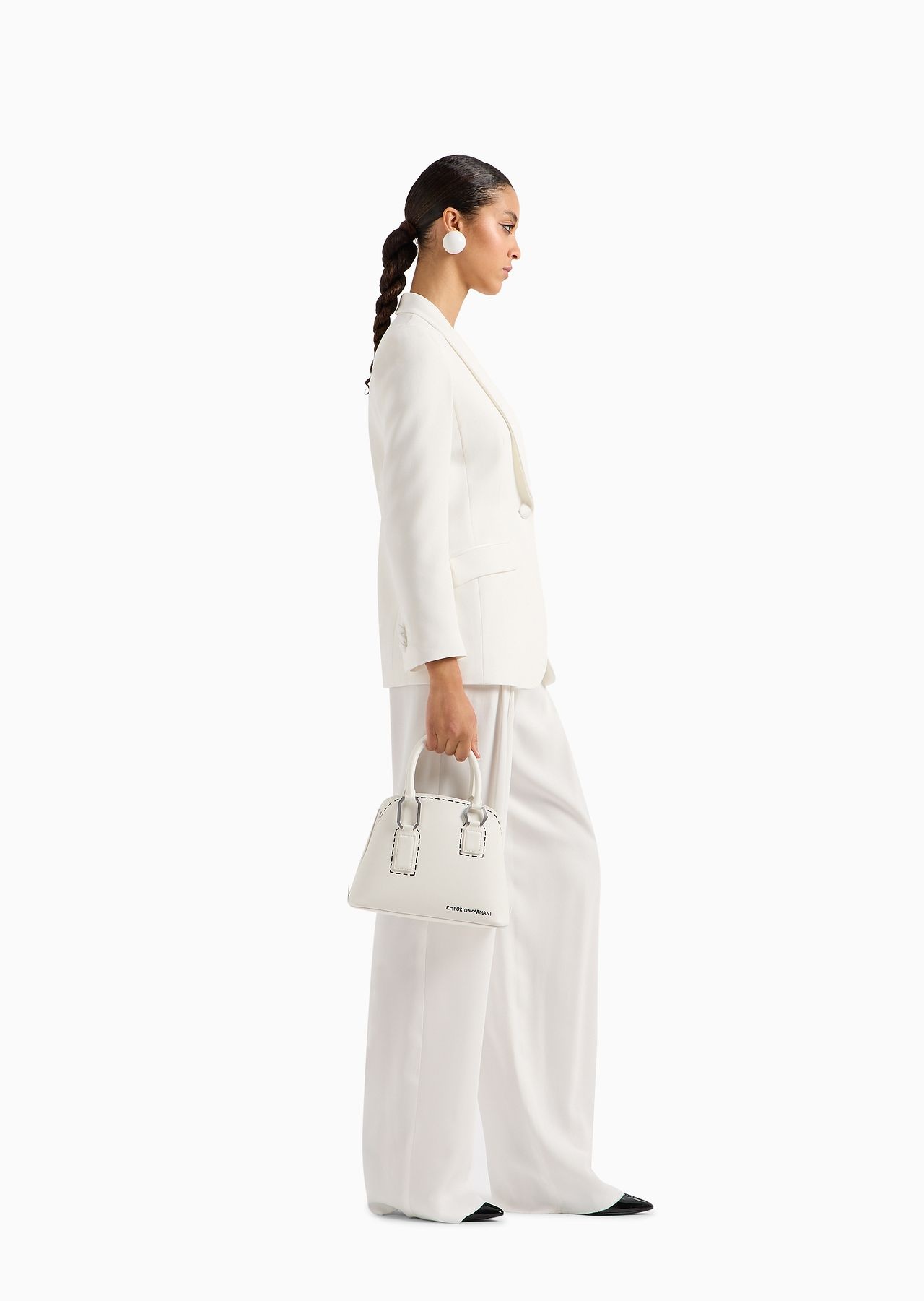 Trompe-l'œil print trapezoid handbag - 11
