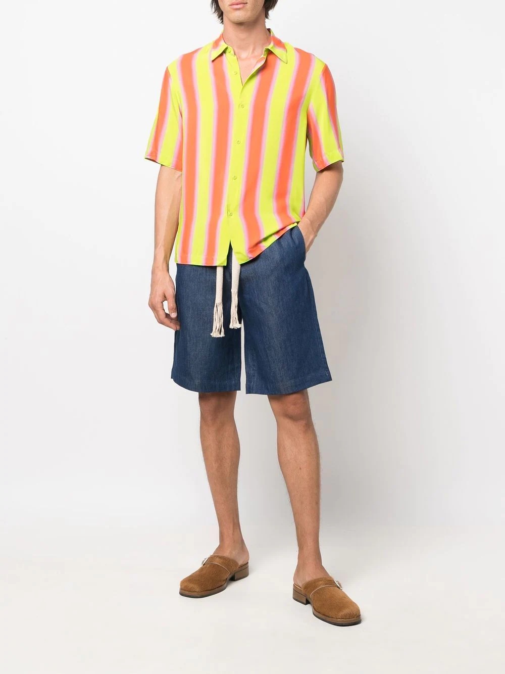 striped short-sleeve shirt - 2